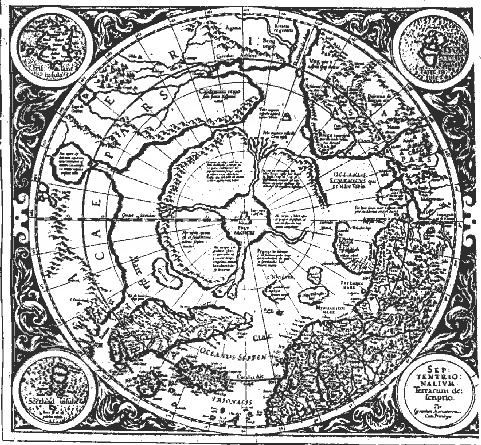 Карта Гипербореи Меркатора